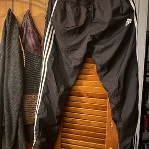 Adidas Black Joggers with White Accents